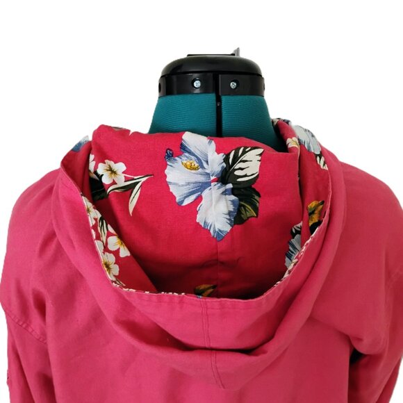 Oleg Cassini Button-up Hooded Jacket Three Pockets Button up Sleeves - Picture 5 of 12